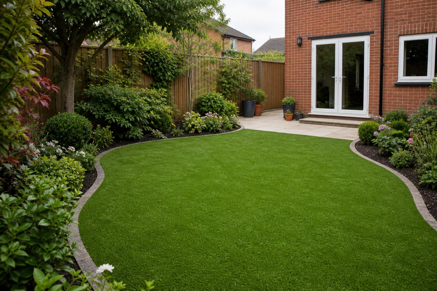 Completed artificial grass project
