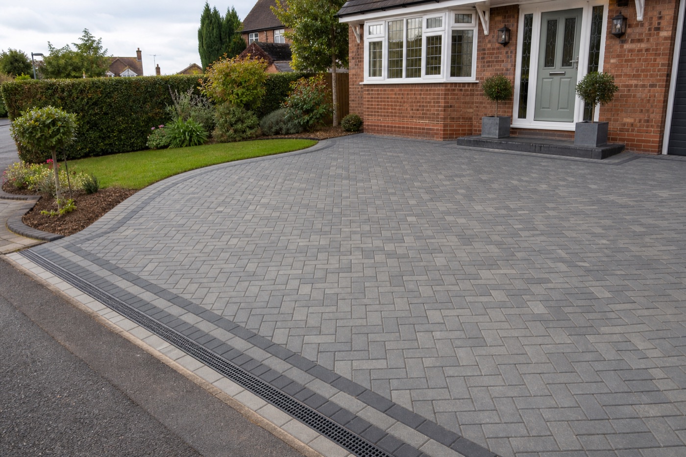 Completed block paving project